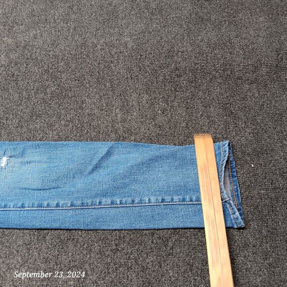 Gap 1969 Jeans Women 25 Regular Real Straight Distressed Stretch Low Rise Pants - Picture 9 of 10